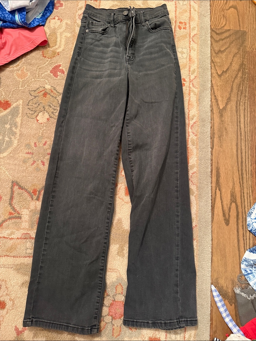 Altar'd State Black High-Rise Wide-Leg Jeans